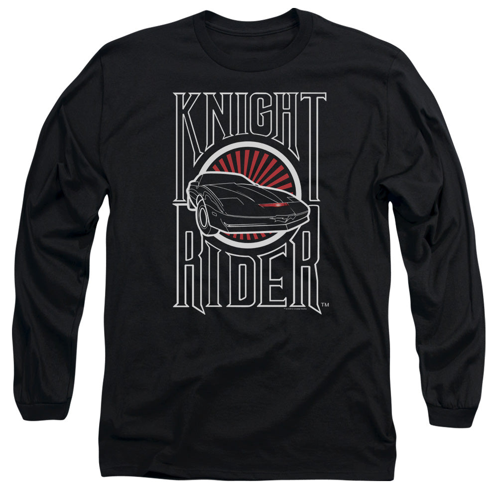 Knight Rider - Logo - Long Sleeve Adult 18/1 - Black T-shirt