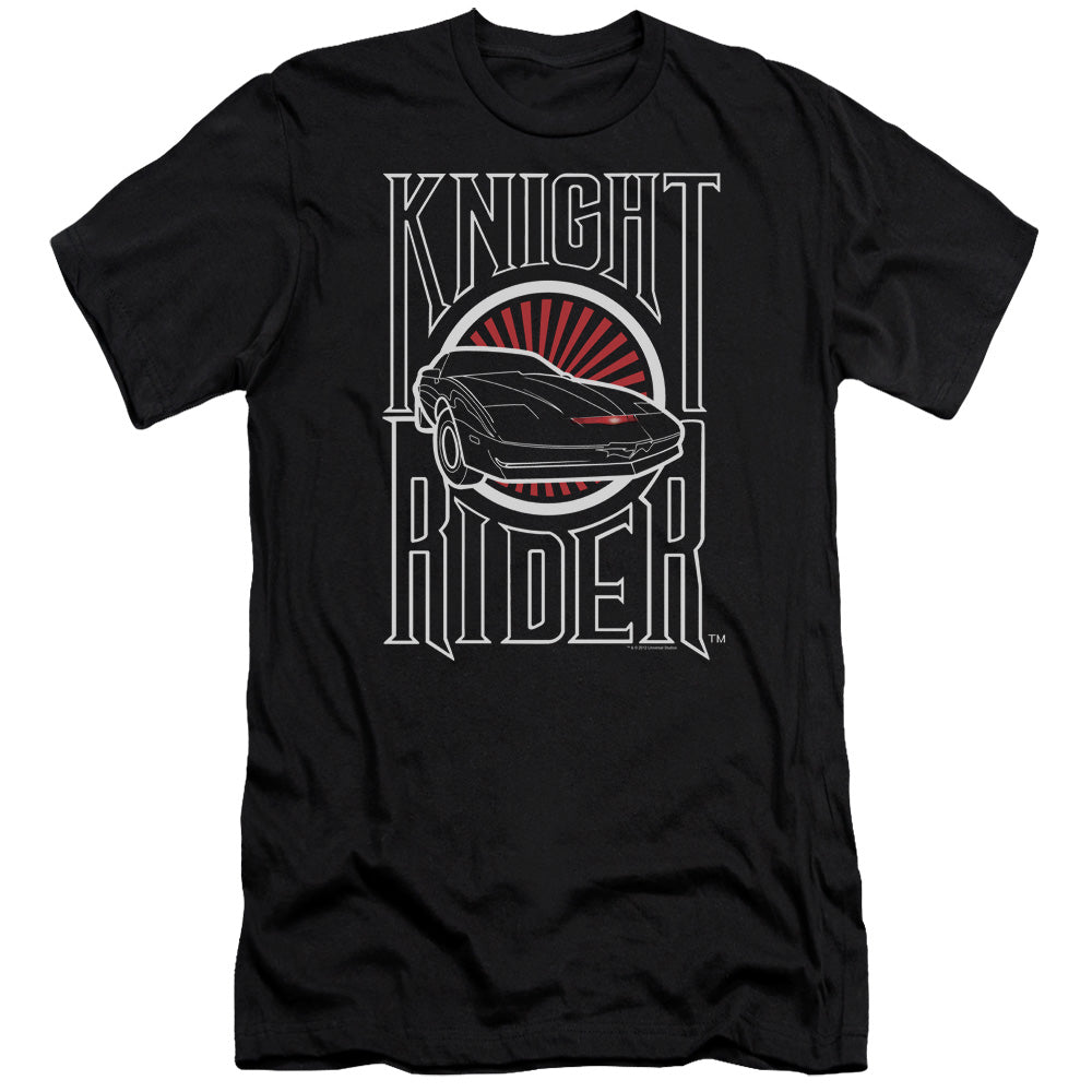 KNIGHT RIDER LOGO - S/S ADULT 30/1 - BLACK T-Shirt