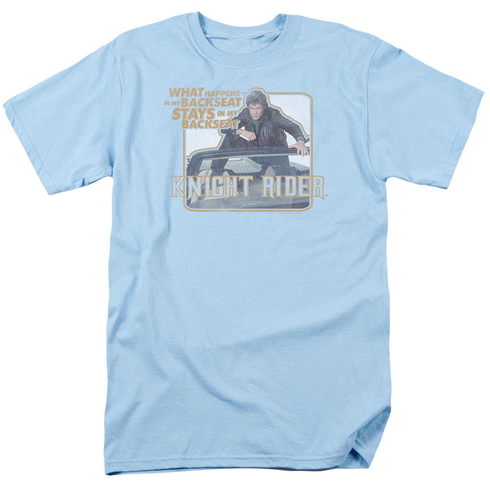 Knight Rider - Back Seat - Short Sleeve Adult 18/1 - Light Blue T-shirt