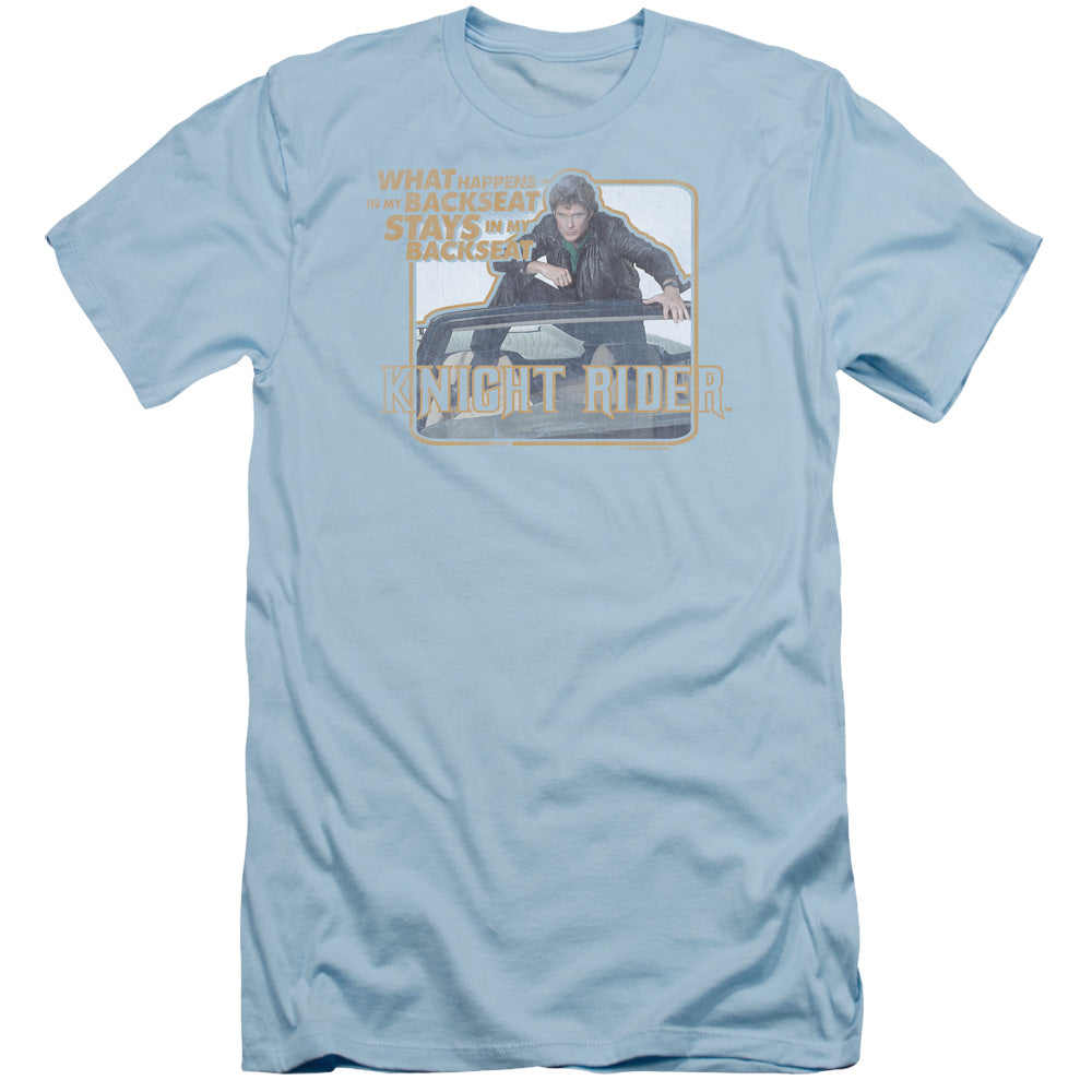 Knight Rider - Back Seat - Short Sleeve Adult 30/1 - Light Blue T-shirt
