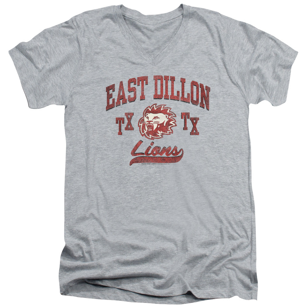 Friday Night Lights - Athletic Lions - Short Sleeve Adult V-neck 30/1 - Athletic Heather T-shirt