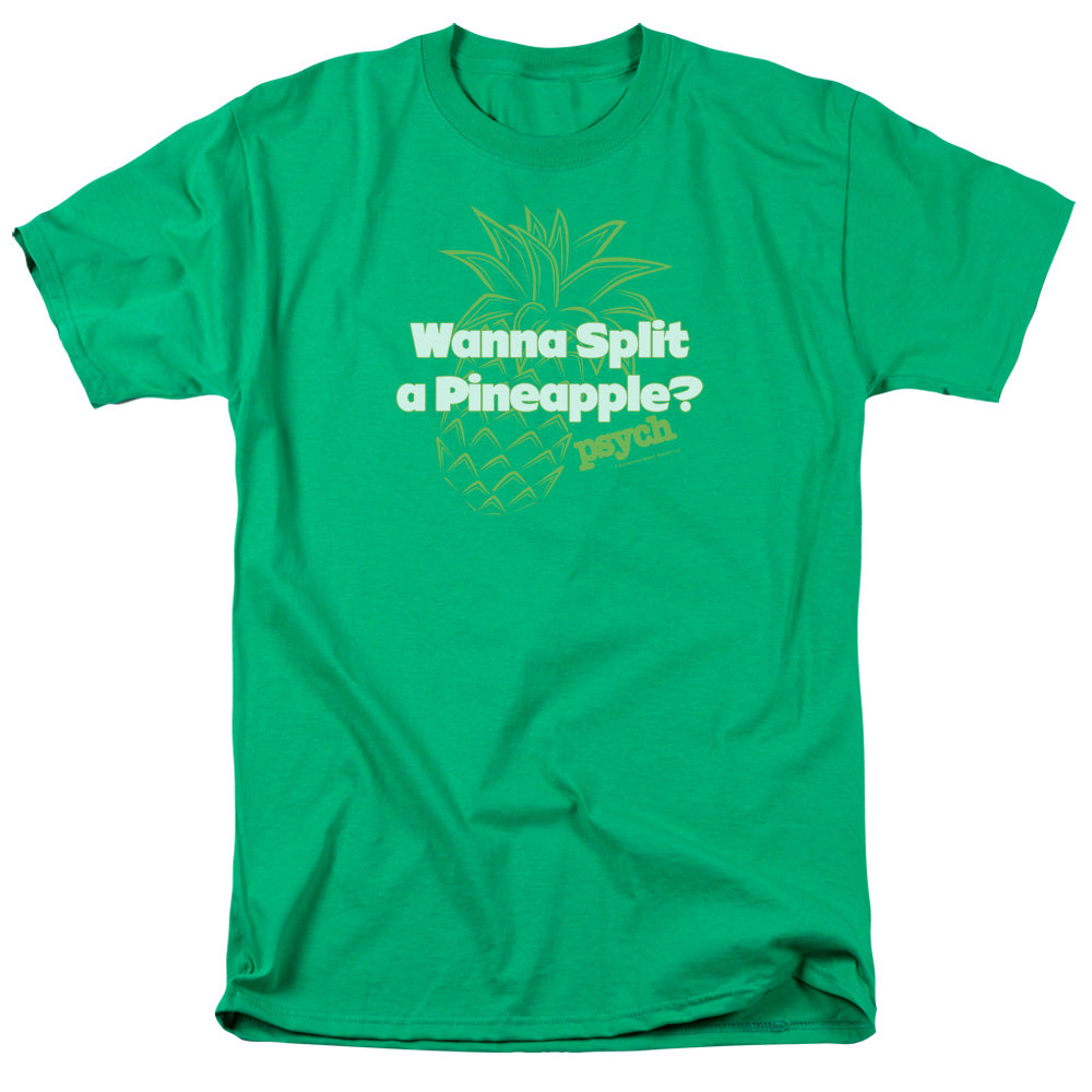 Psych - Pineapple Split - Short Sleeve Adult 18/1 - Kelly Green T-shirt