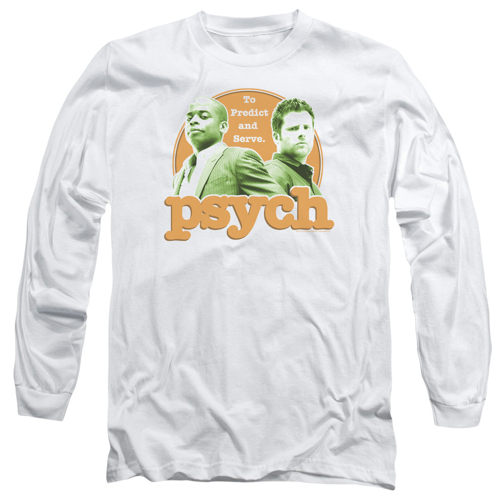 Psych - Predictable - Long Sleeve Adult 18/1 - White T-shirt
