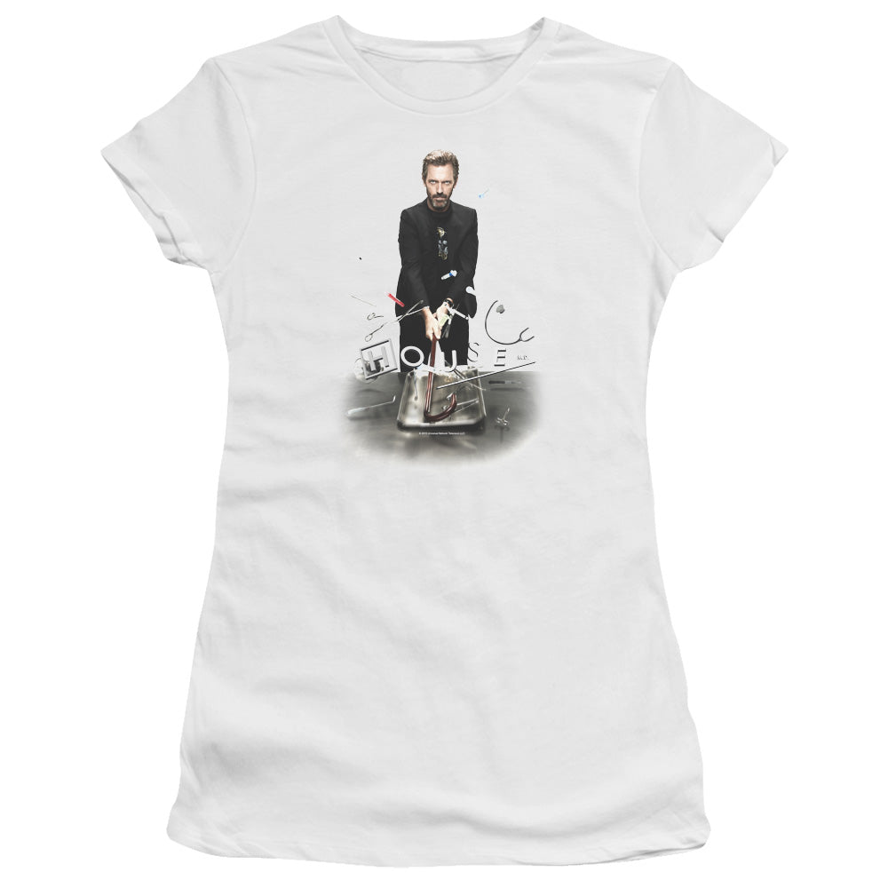 House - Hit It - Short Sleeve Junior Sheer - White T-shirt