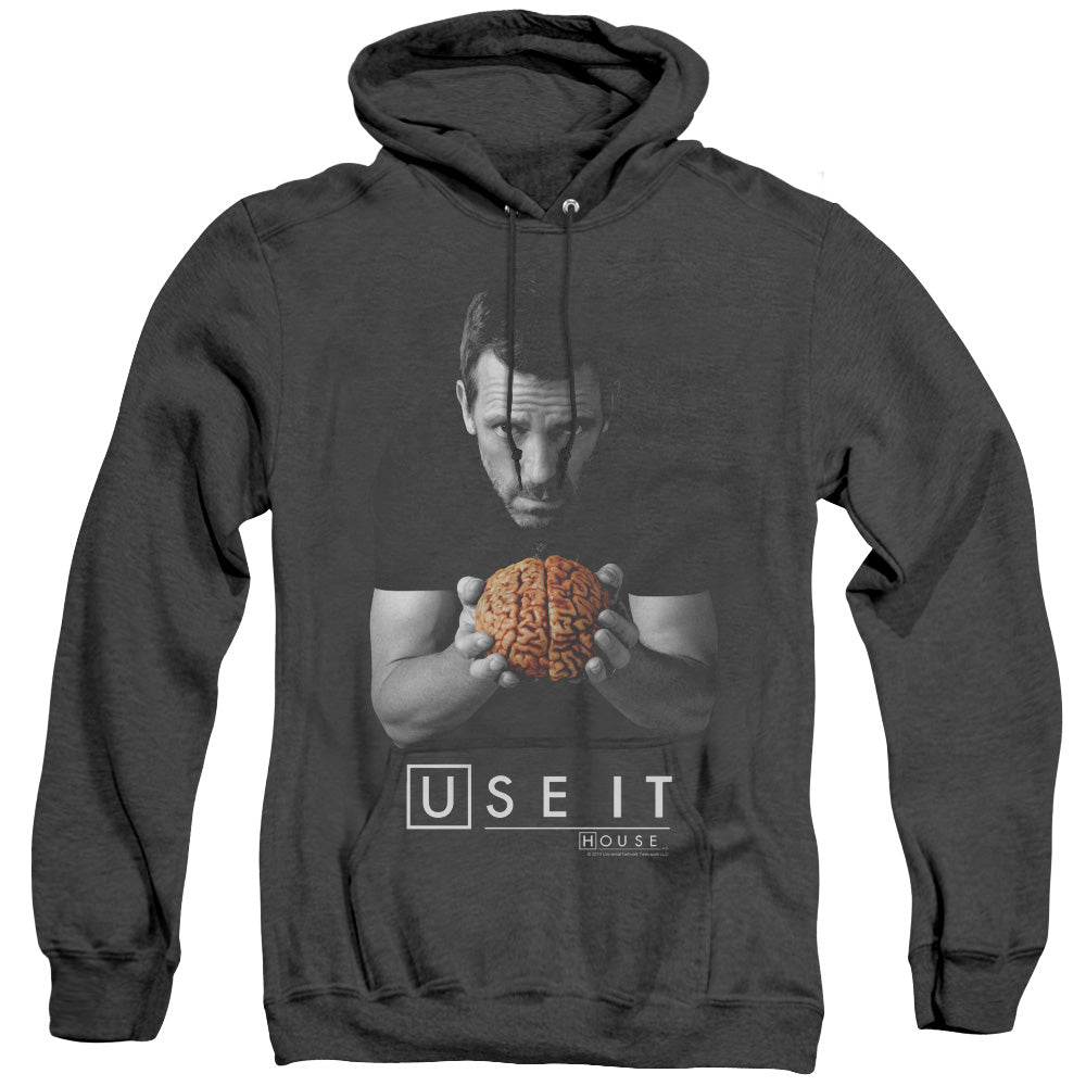 House - Use It - Adult Heather Hoodie - Black
