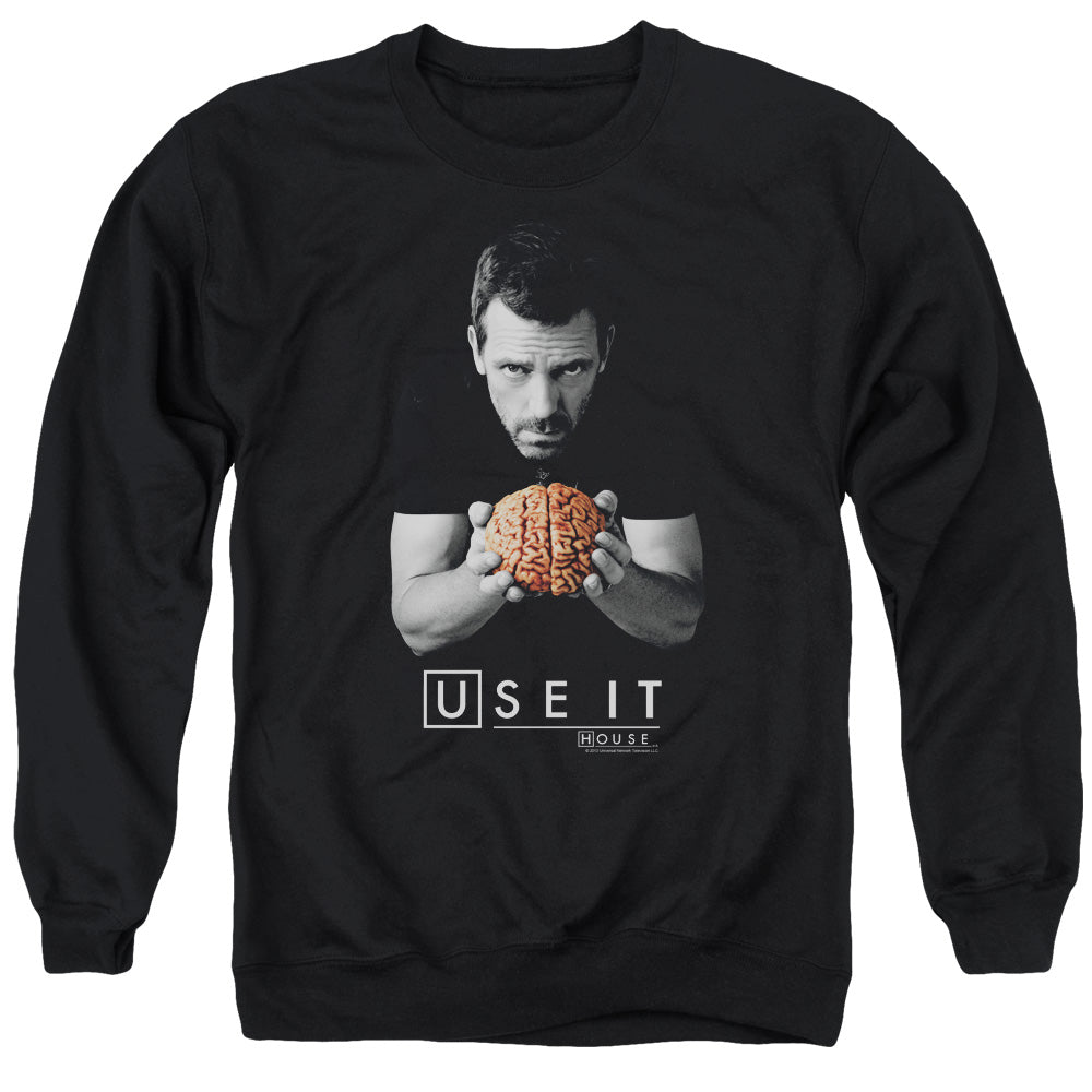 House - Use It - Adult Crewneck Sweatshirt - Black