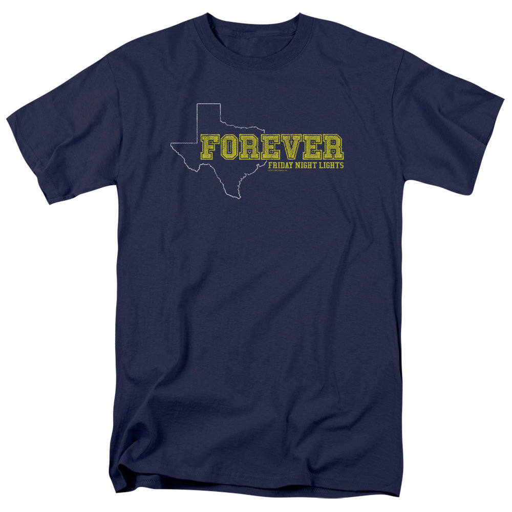 Friday Night Lights - Texas Forever - Short Sleeve Adult 18/1 - Navy - Md - Navy T-shirt