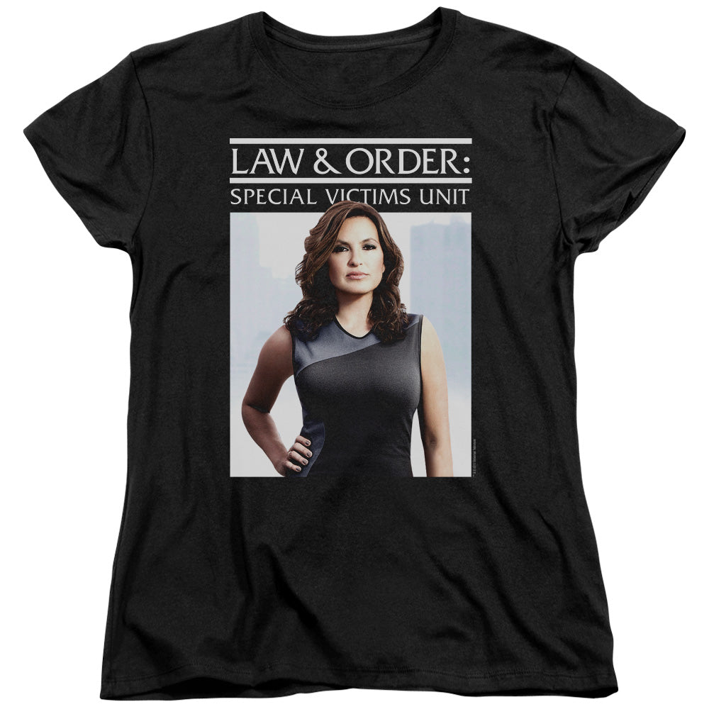LAW AND ORDER SVU BEHIND CLOSED DOORS - S/S WOMENS TEE - BLACK T-Shirt