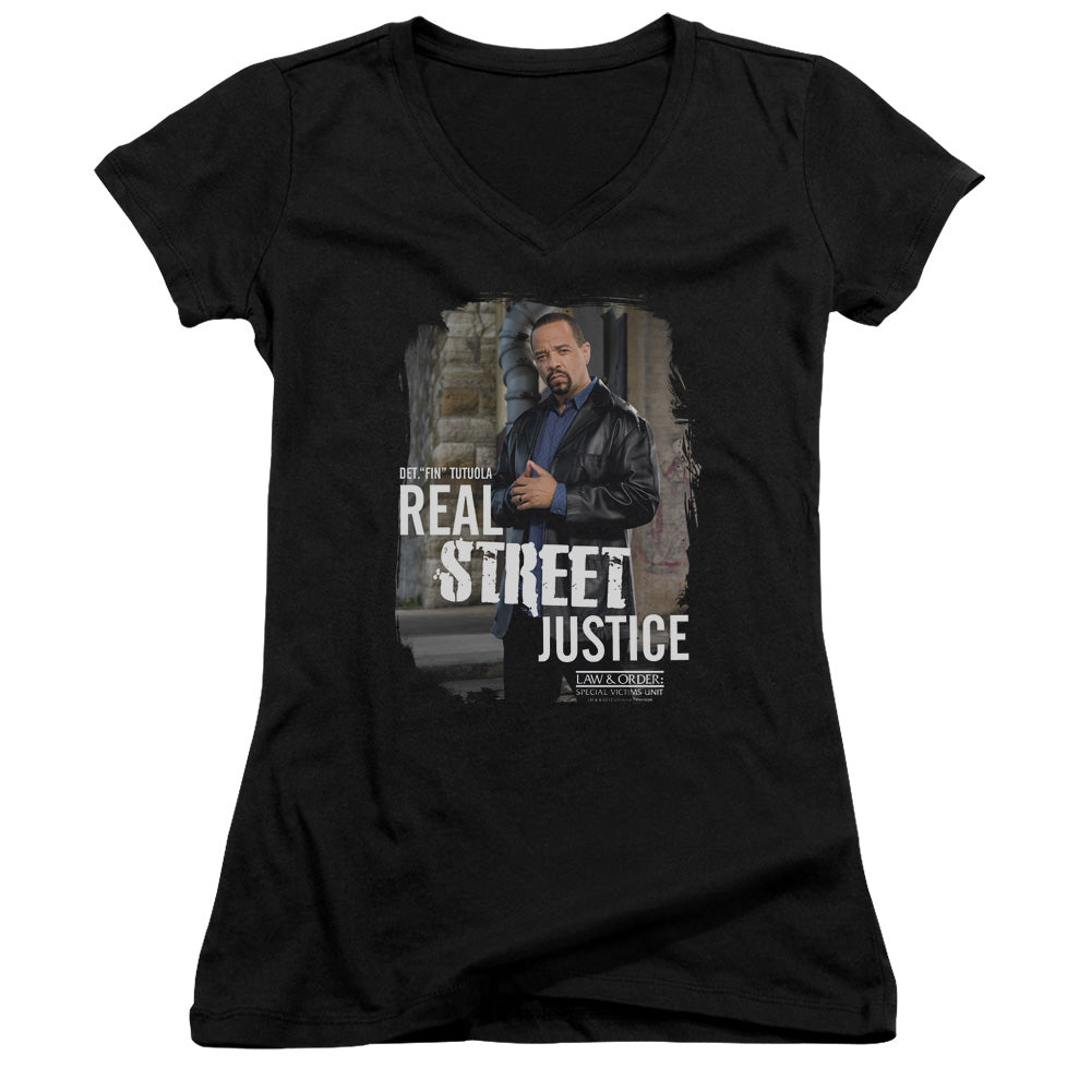 Law And Order Svu - Street Justice-junior V-neck - Black