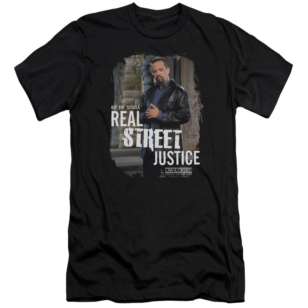 Law And Order Svu - Street Justice-premuim Canvas Adult Slim Fit 30/1 - Black