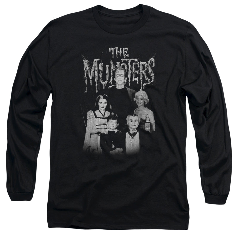 The Munsters - Family Portrait - Long Sleeve Adult 18/1 - Black T-shirt