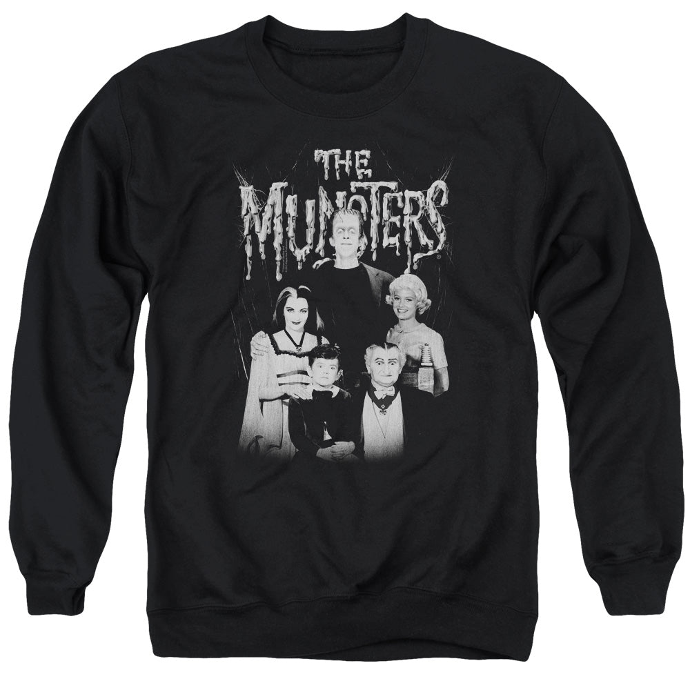 The Munsters - Family Portrait - Adult Crewneck Sweatshirt - Black