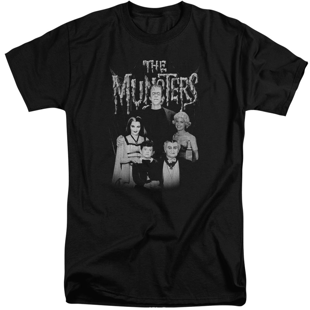 The Munsters - Family Portrait - Short Sleeve Adult Tall - Black T-shirt