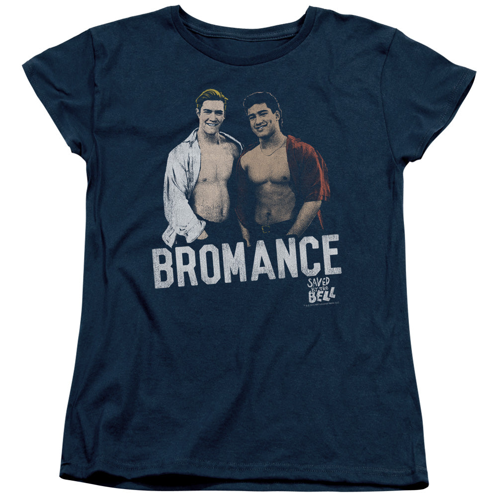 Saved By The Bell - Bromance - Short Sleeve Womens Tee - Navy T-shirt