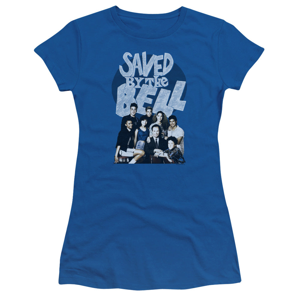 Saved By The Bell - Retro Cast - Short Sleeve Junior Sheer - Royal Blue T-shirt