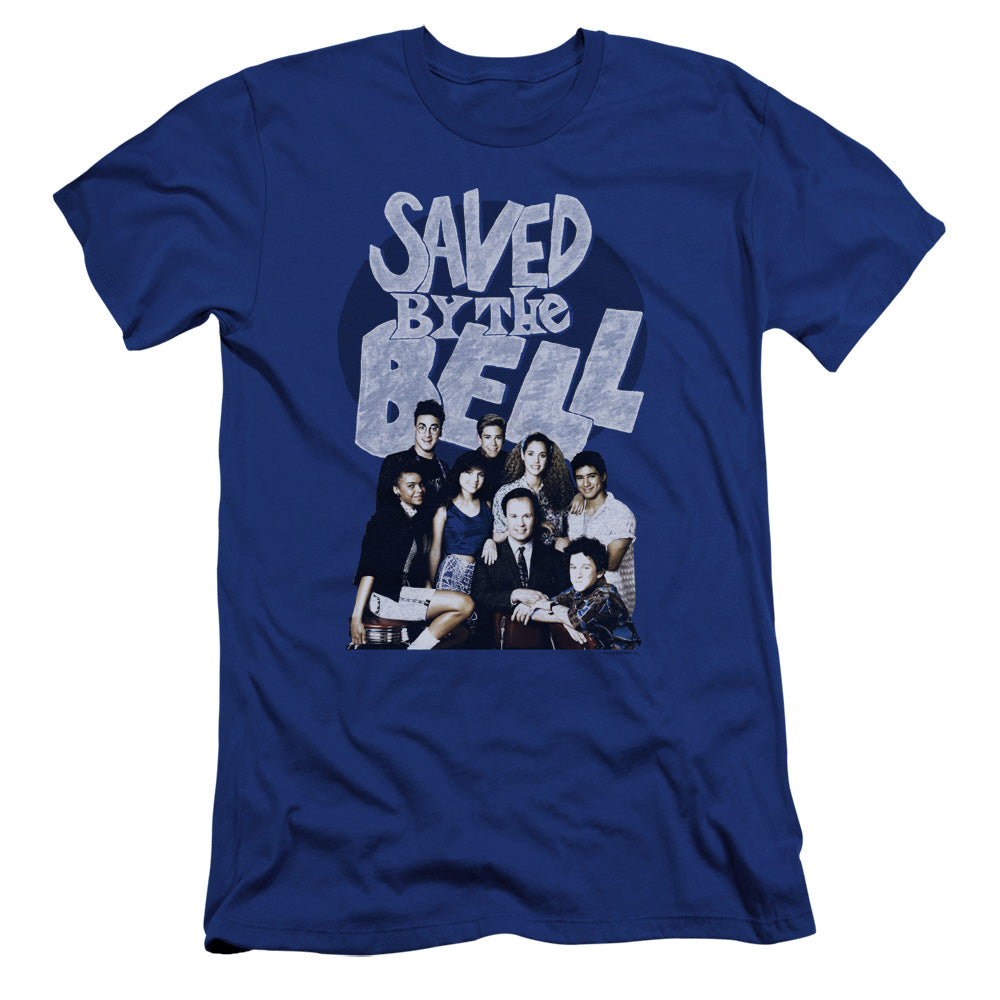Saved By The Bell - Retro Cast-premuim Canvas Adult Slim Fit 30/1 - Royal Blue