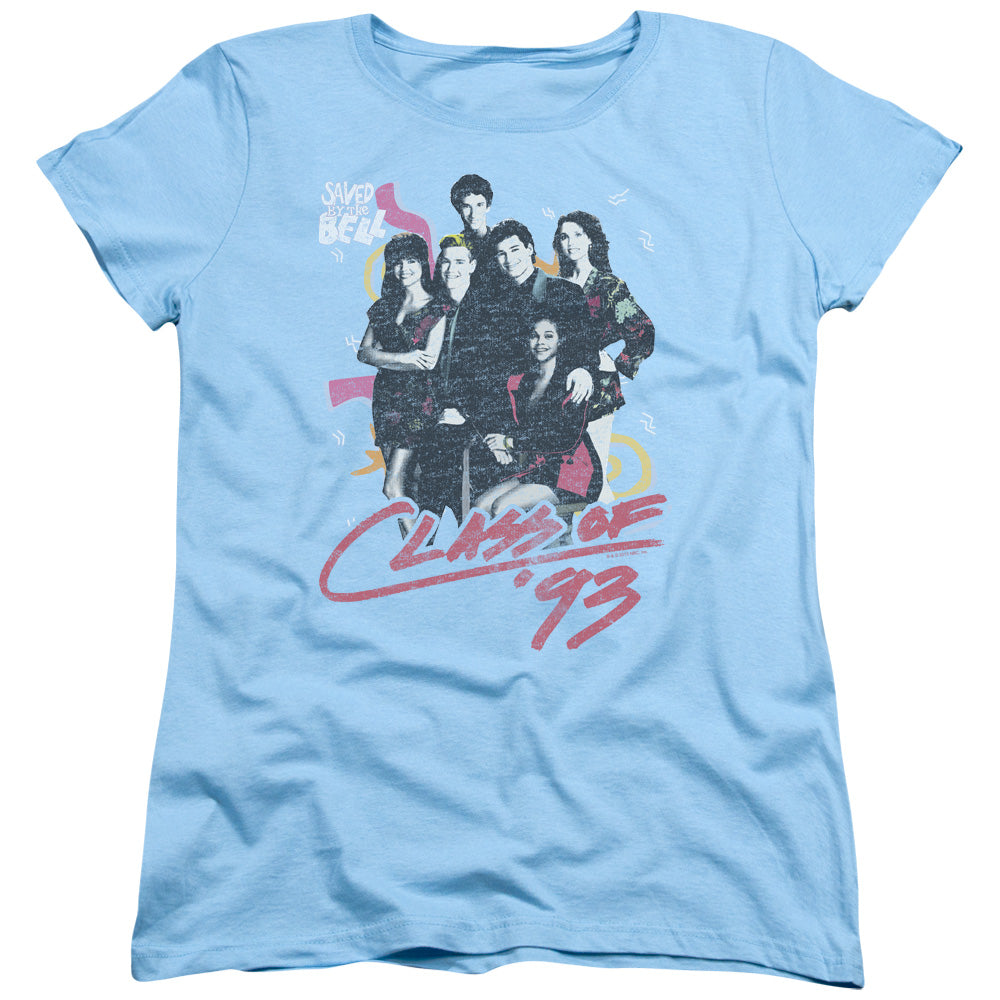 Saved By The Bell - Class Of 93 - Short Sleeve Womens Tee - Light Blue T-shirt