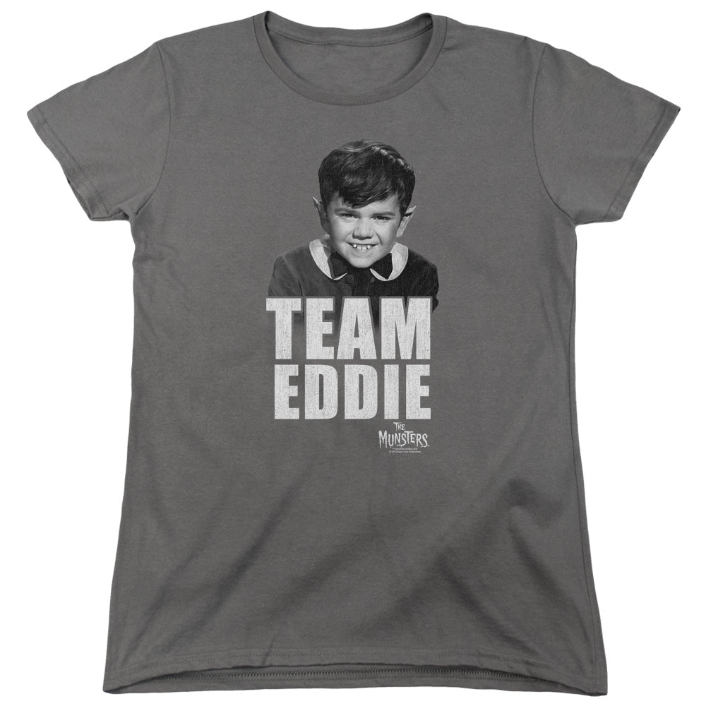 The Munsters - Team Edward - Short Sleeve Womens Tee - Charcoal T-shirt