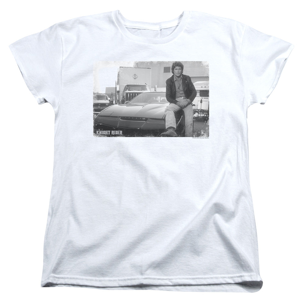 Knight Rider - Black Knight - Short Sleeve Womens Tee - White T-shirt