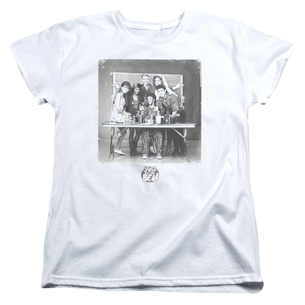 Saved By The Bell - Class Photo - Short Sleeve Womens Tee - White T-shirt