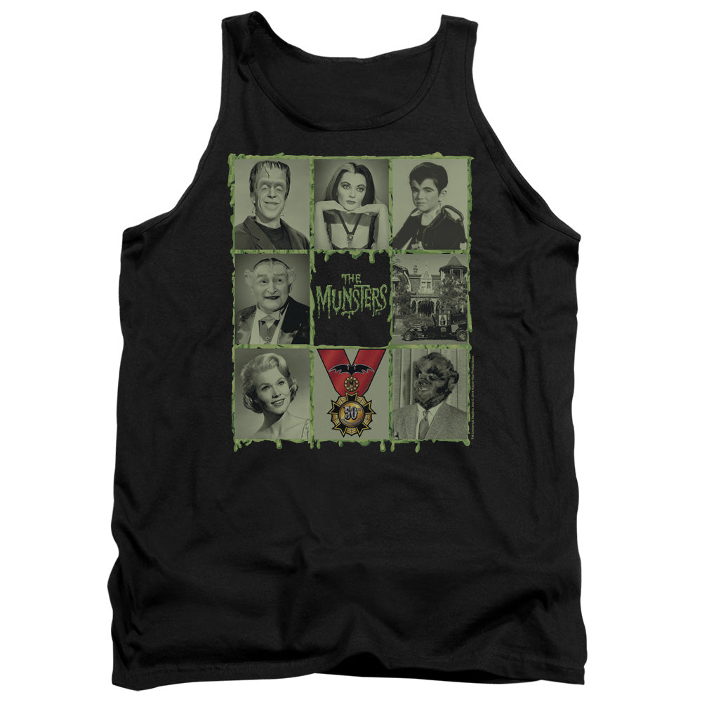 The Munsters - Blocks - Adult Tank - Black