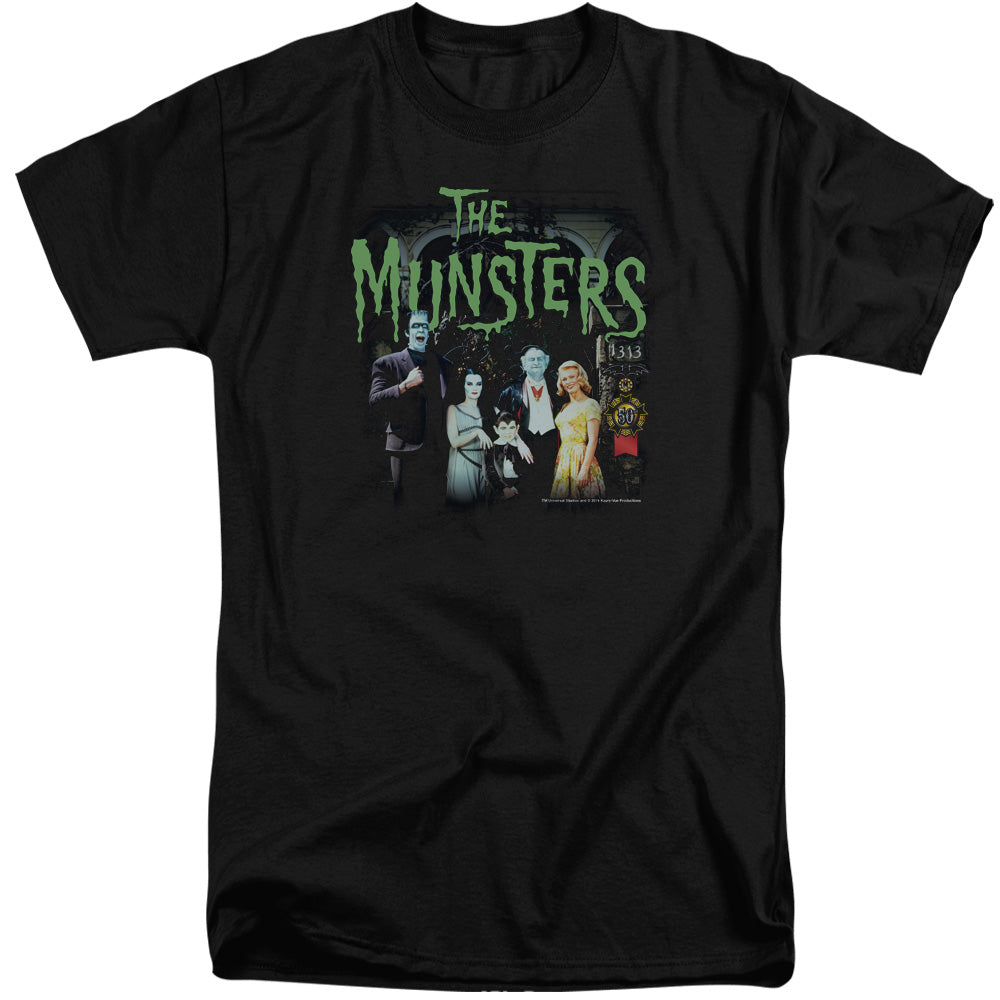 The Munsters - 1313 50 Years - Short Sleeve Adult Tall - Black T-shirt