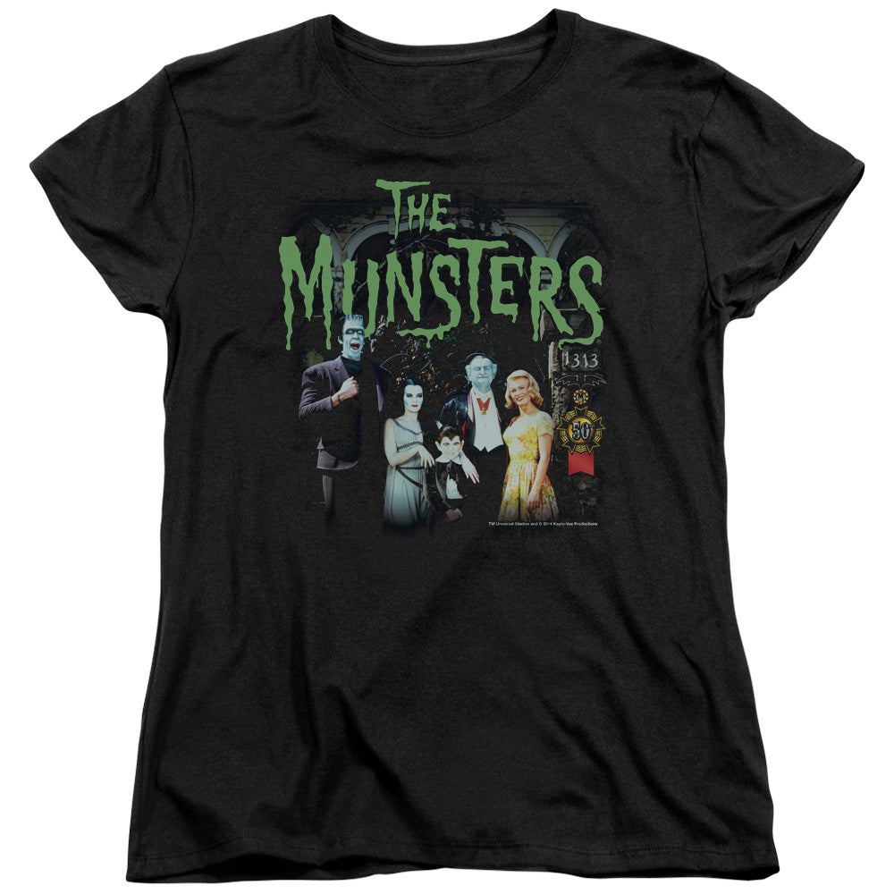 The Munsters - 1313 50 Years - Short Sleeve Womens Tee - Black T-shirt