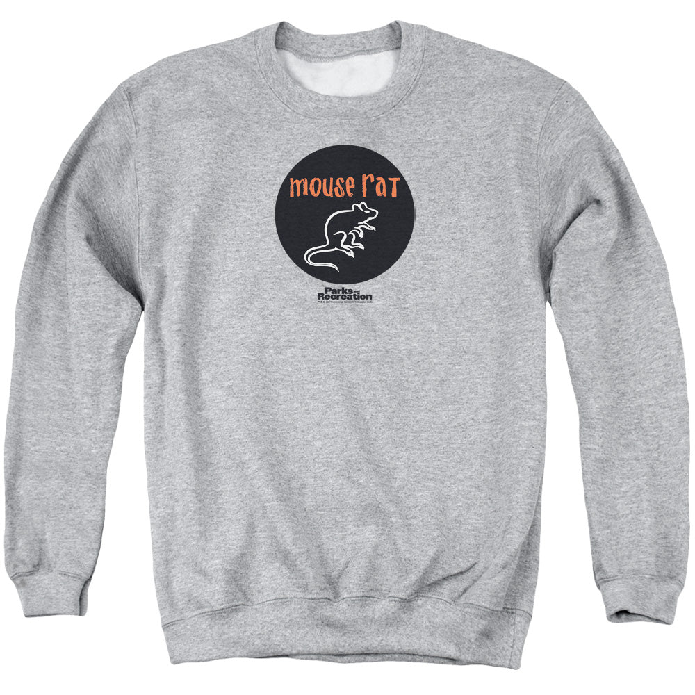 Parks & Rec - Mouse Rat Circle - Adult Crewneck Sweatshirt - Athletic Heather