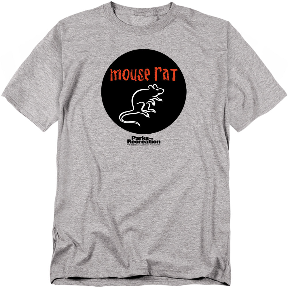 Parks & Rec - Mouse Rat Circle - Short Sleeve Adult 18/1 - Athletic Heather T-shirt