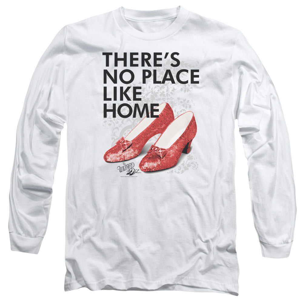 Wizard Of Oz - No Place Like Home - Long Sleeve Adult 18/1 - White T-shirt