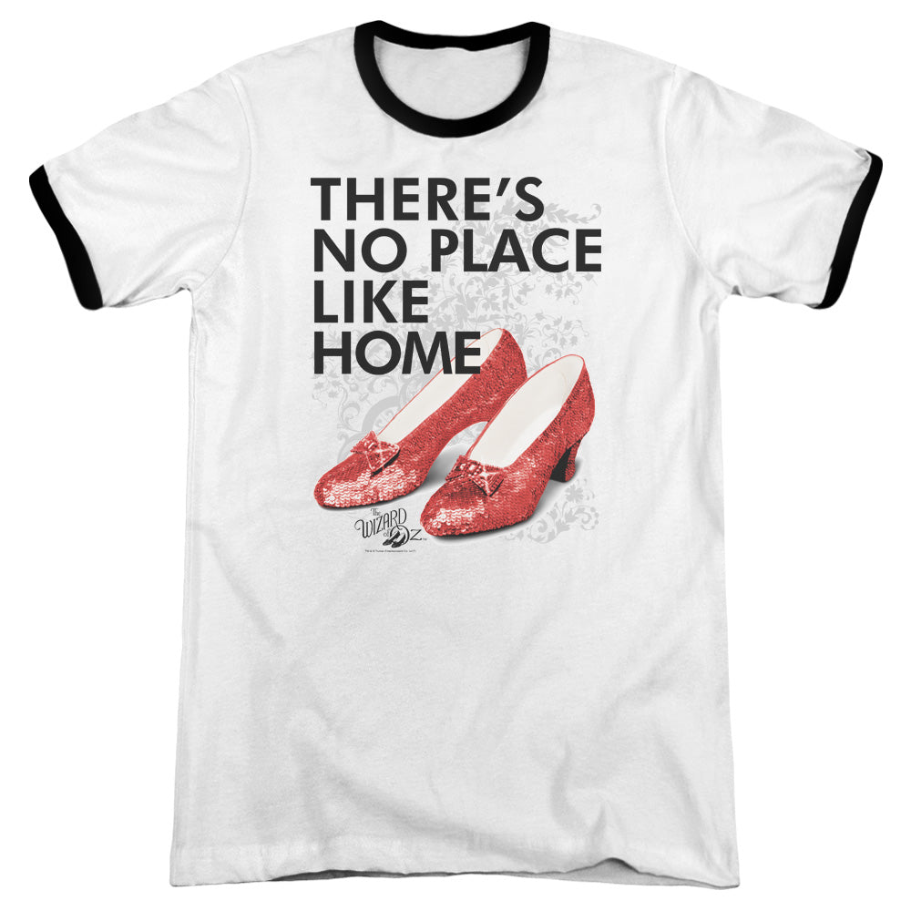 Wizard Of Oz - No Place Like Home - Adult Ringer - White/black