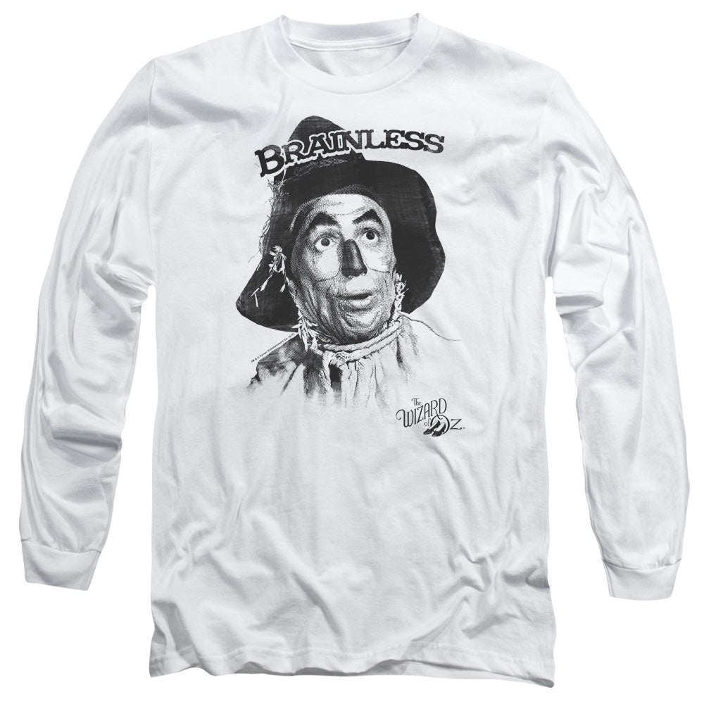 Wizard Of Oz - Brainless - Long Sleeve Adult 18/1 - White T-shirt