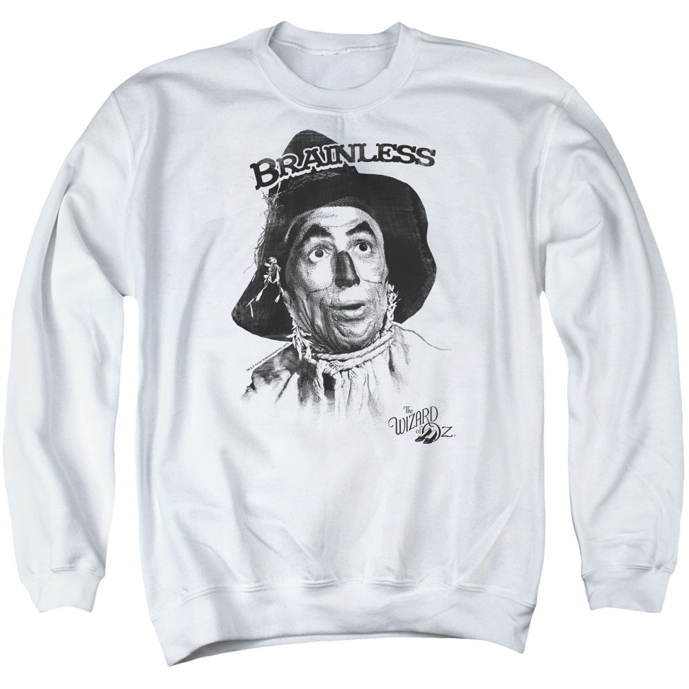 Wizard Of Oz - Brainless - Adult Crewneck Sweatshirt - White