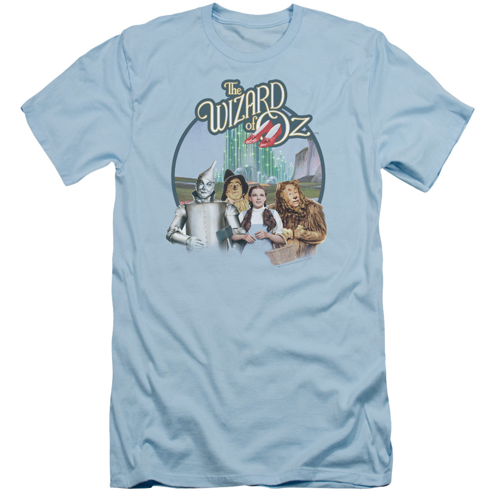 Wizard Of Oz - Were Off To See Wizard - Short Sleeve Adult 30/1 - Light Blue T-shirt