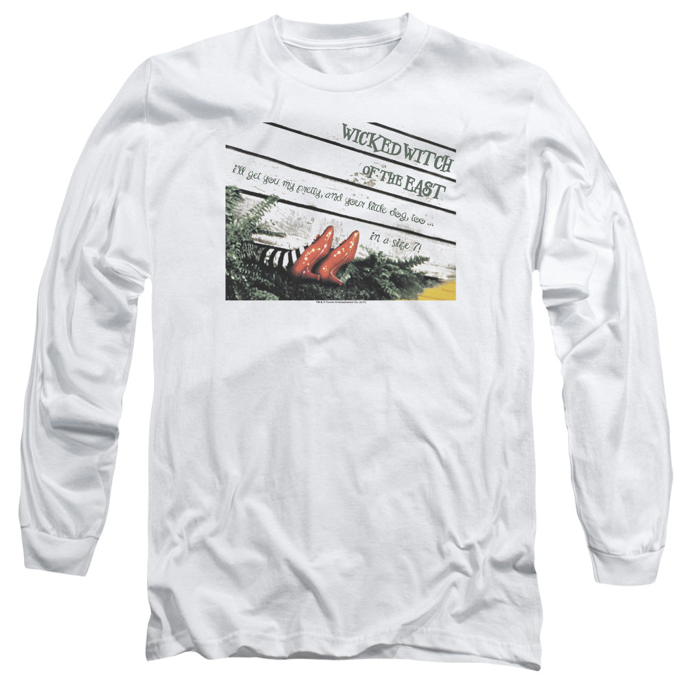Wizard Of Oz - Size 7 - Long Sleeve Adult 18/1 - White T-shirt