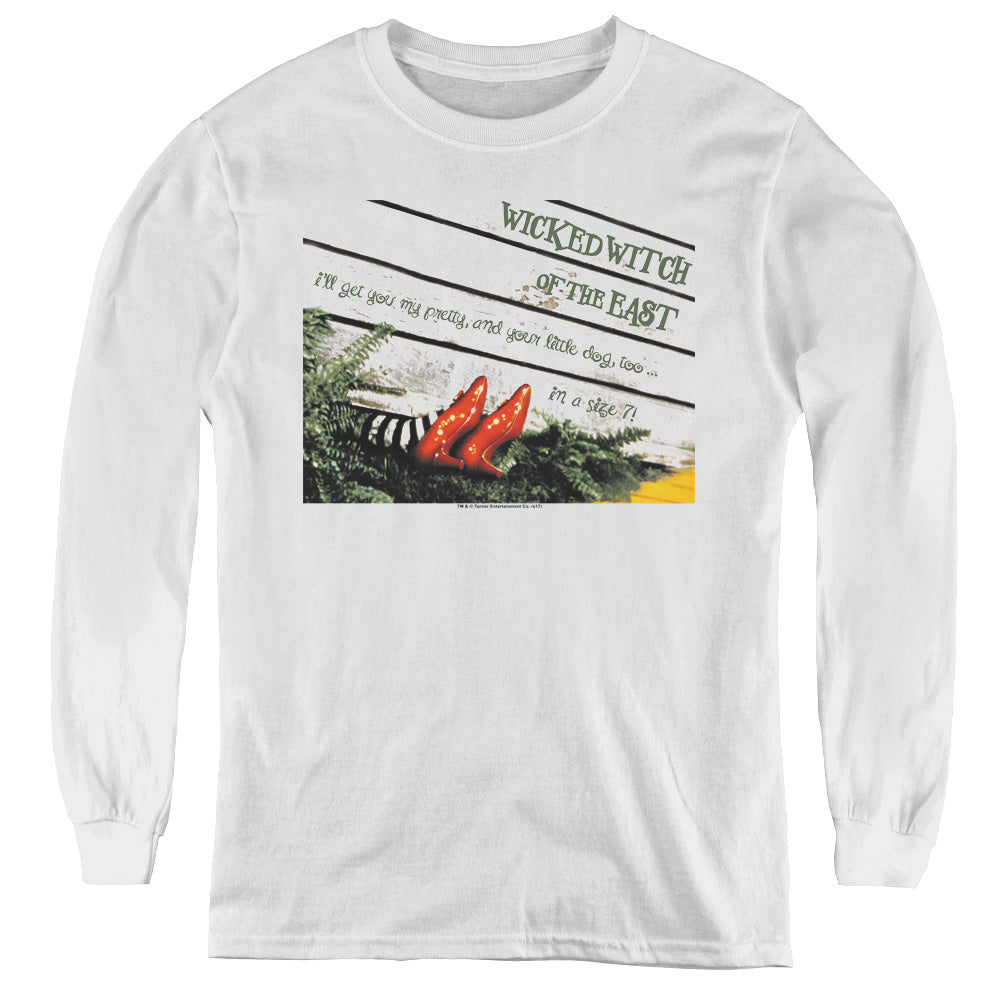 Wizard Of Oz - Size 7 - Youth Long Sleeve Tee - White