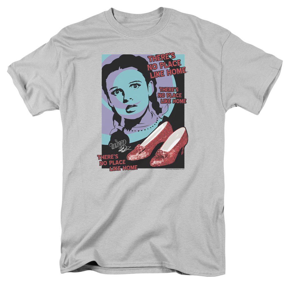 Wizard Of Oz - Click 3 Times - Short Sleeve Adult 18/1 - Silver T-shirt