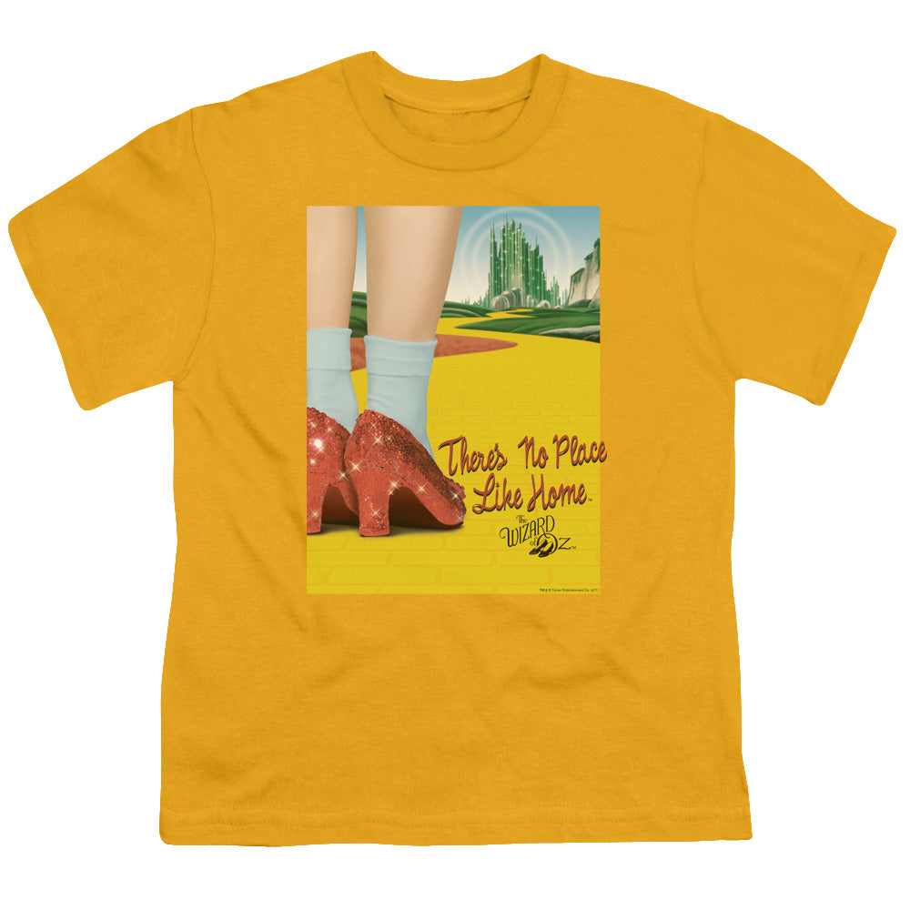 Wizard Of Oz - The Way Home - Short Sleeve Youth 18/1 - Gold T-shirt