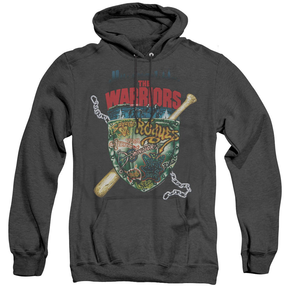 Warriorshort Sleevehield - Adult Heather Hoodie - Black T-shirt