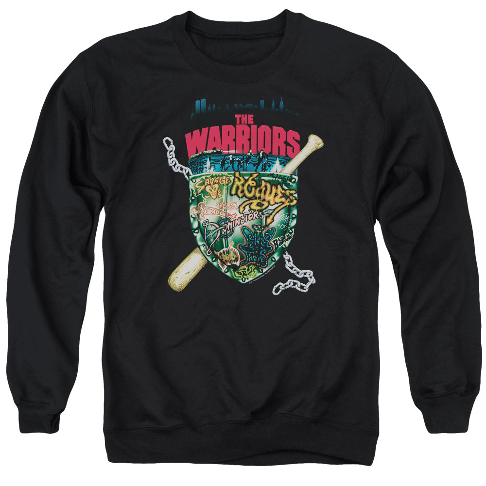 Warriorshort Sleevehield - Adult Crewneck Sweatshirt - Black T-shirt