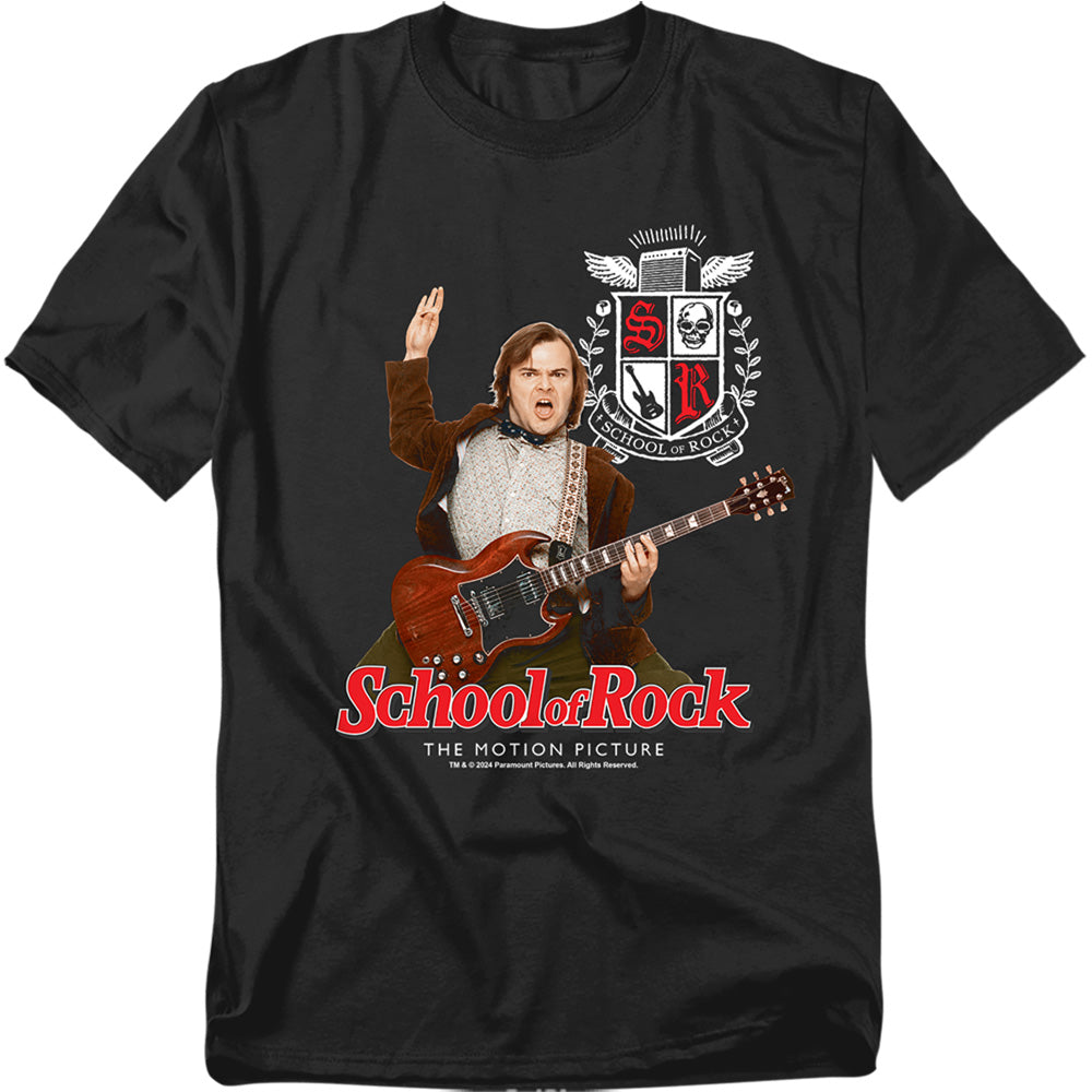 School Of Rock - The Teacher Is In - Short Sleeve Adult 18/1 - Black T-shirt