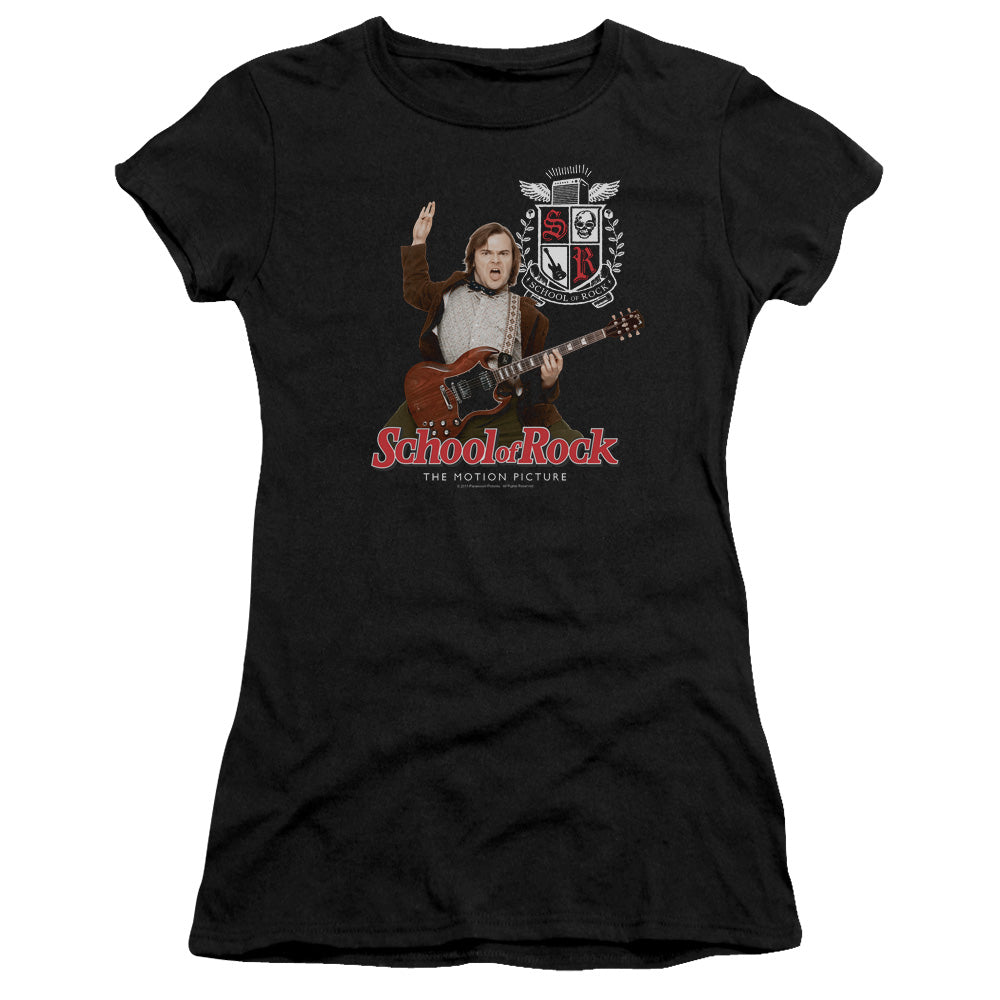School Of Rock - The Teacher Is In - Short Sleeve Junior Sheer - Black T-shirt