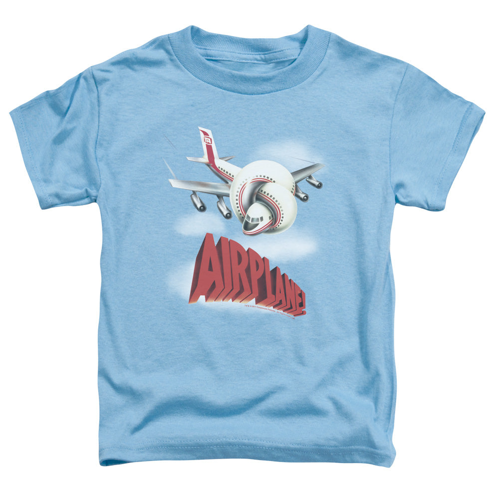 Airplane - Logo - Short Sleeve Toddler Tee - Carolina Blue T-shirt