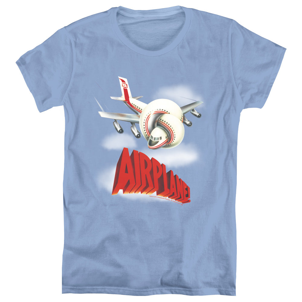 Airplane - Logo - Short Sleeve Womens Tee - Carolina Blue T-shirt