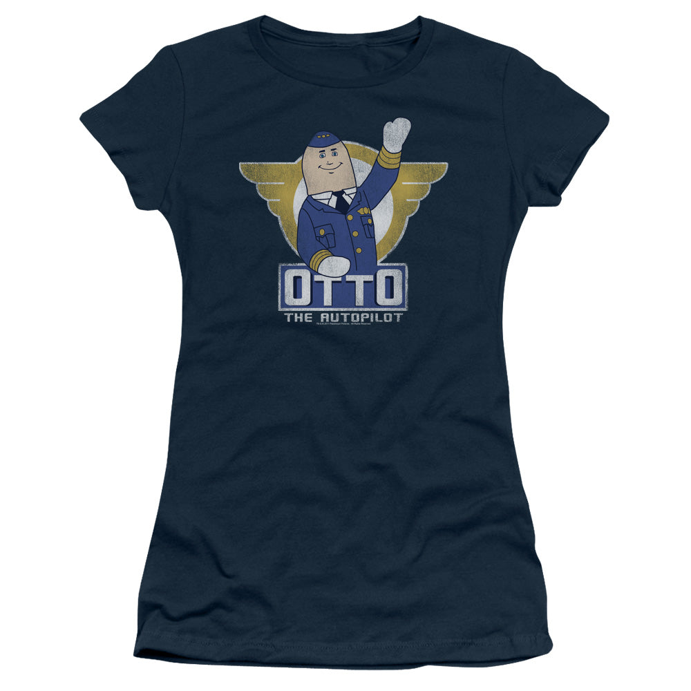 Airplane - Otto - Short Sleeve Junior Sheer - Navy T-shirt