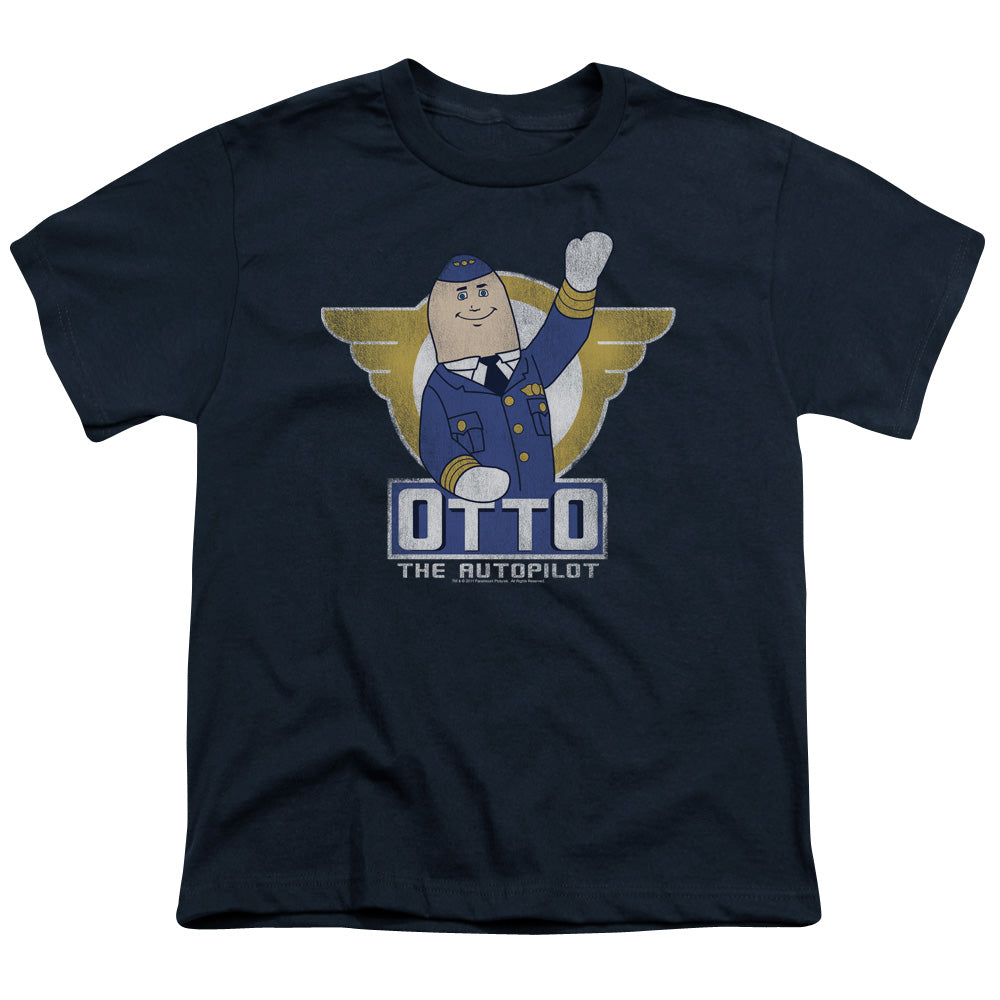 Airplane - Otto - Short Sleeve Youth 18/1 - Navy T-shirt