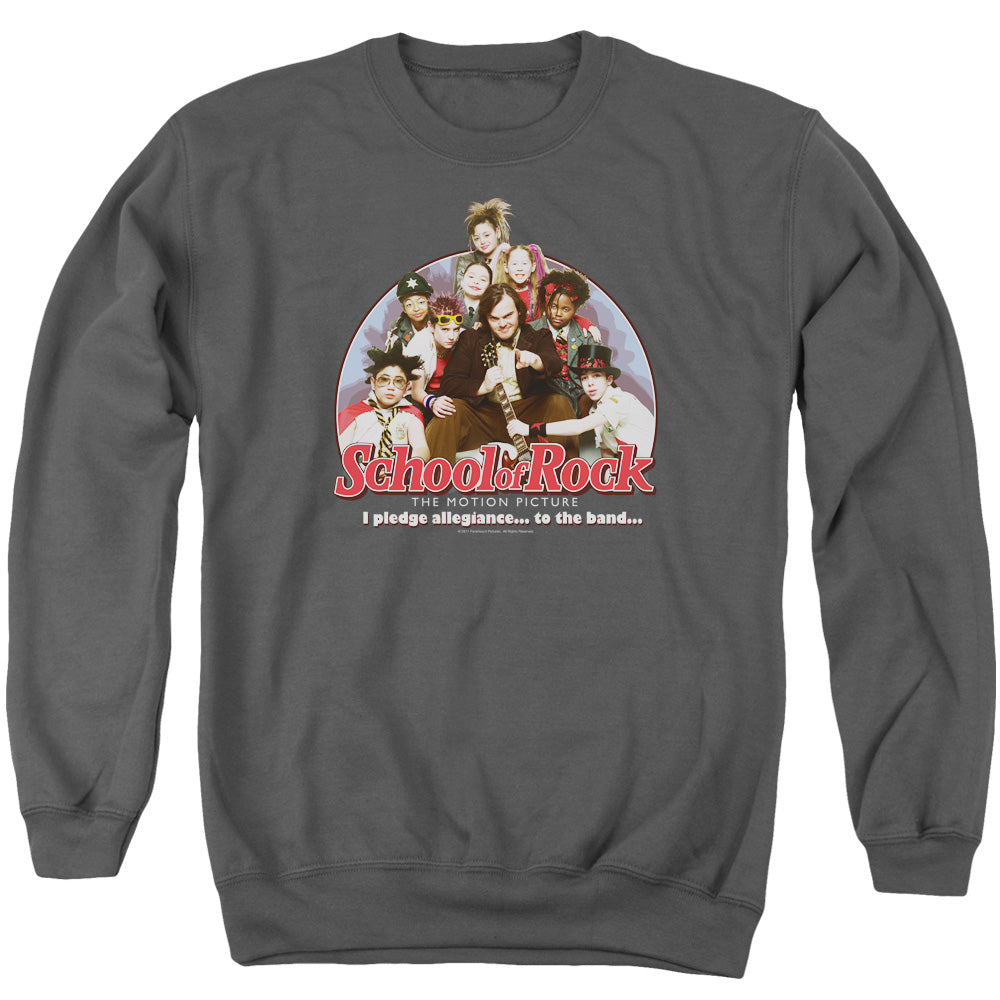 School Of Rock - I Pledge Allegiance - Adult Crewneck Sweatshirt - Charcoal