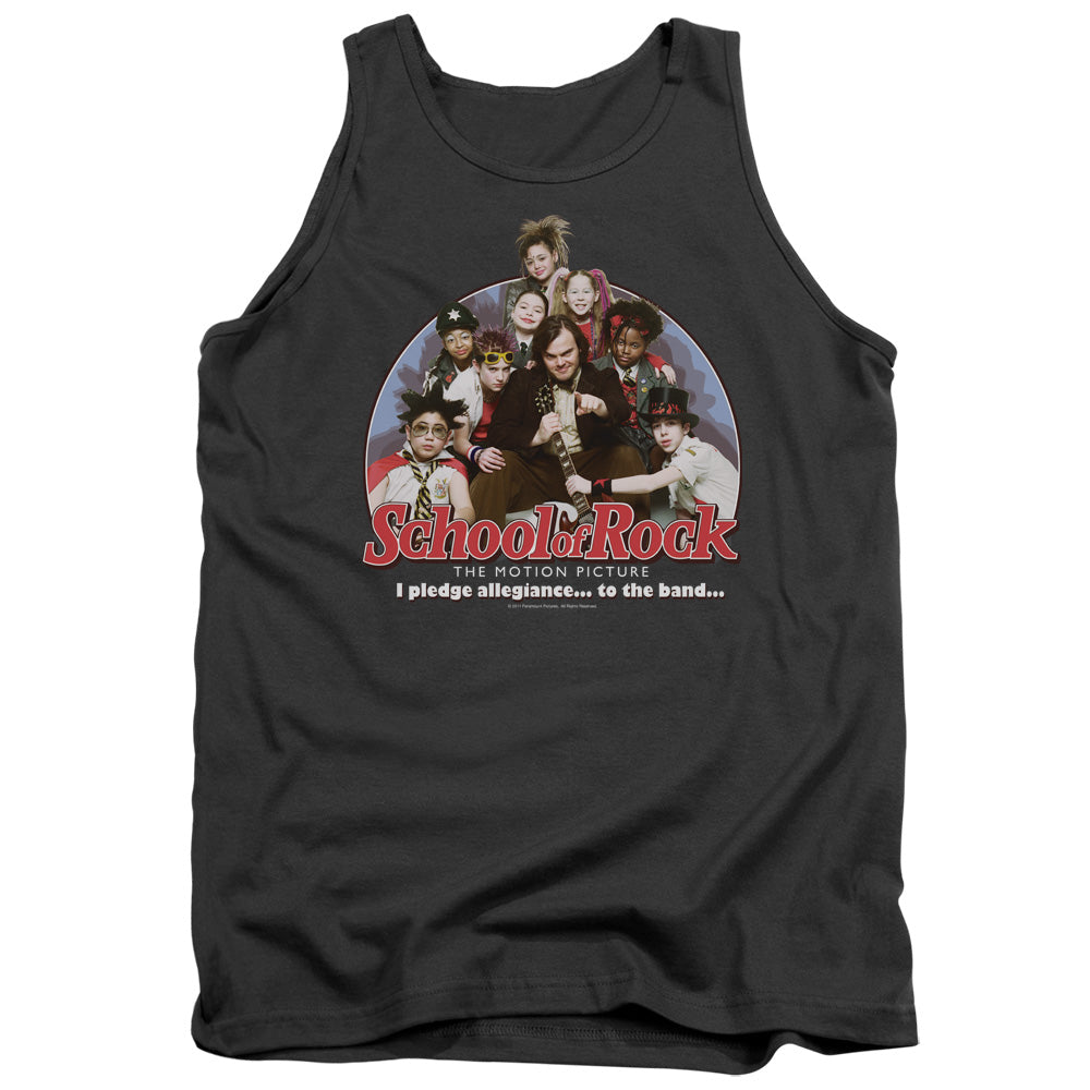 School Of Rock - I Pledge Allegiance - Adult Tank - Charcoal