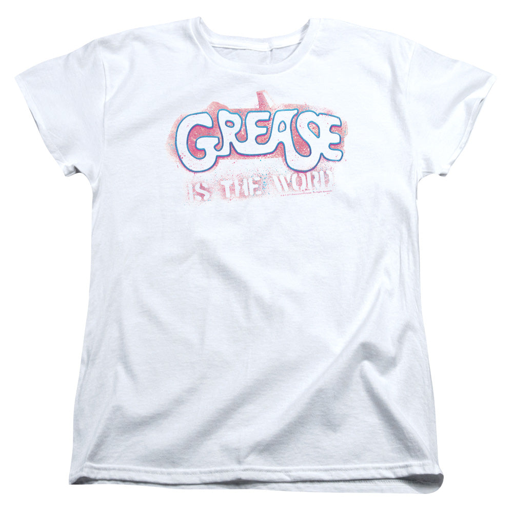 GREASE GREASE IS THE WORD - S/S WOMENS TEE - WHITE T-Shirt