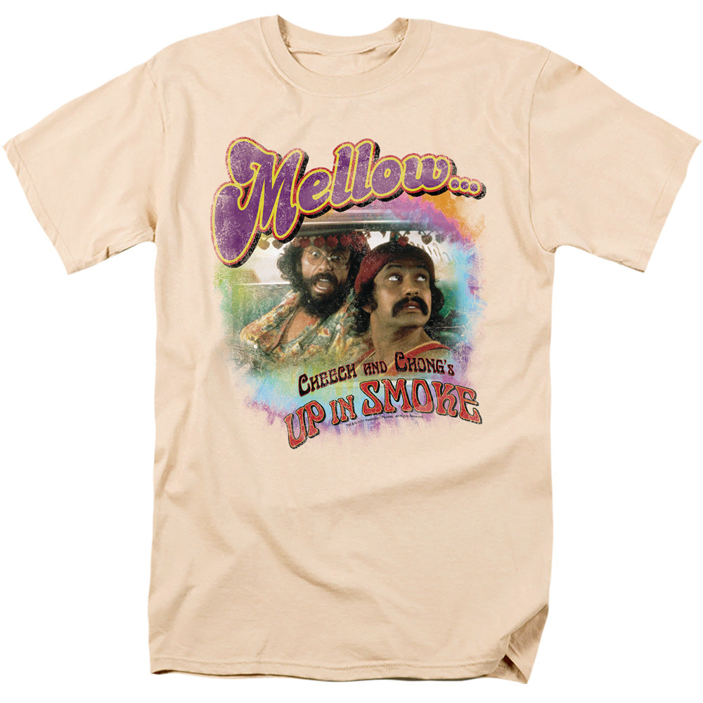 Up In Smoke - Mellow - Short Sleeve Adult 18/1 - Cream T-shirt